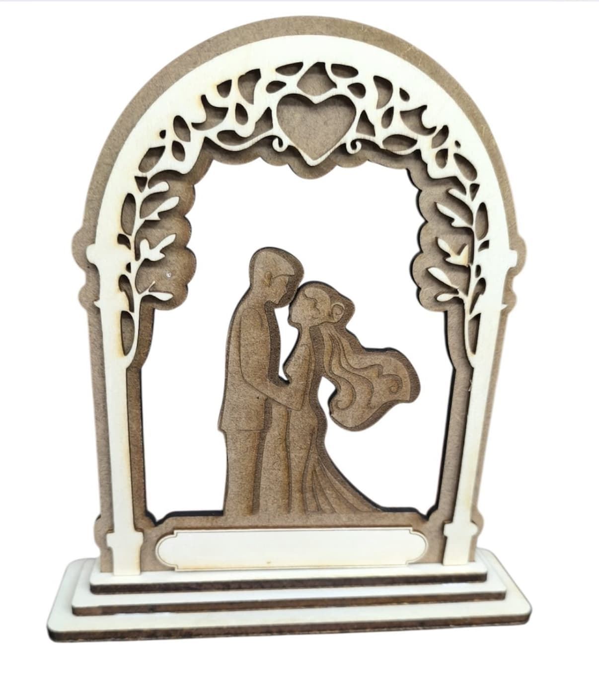 FIGURA DECORATIVA DE MADERA - PAREJA - Imagen 1