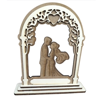 FIGURA DECORATIVA DE MADERA - PAREJA - Imagen 1