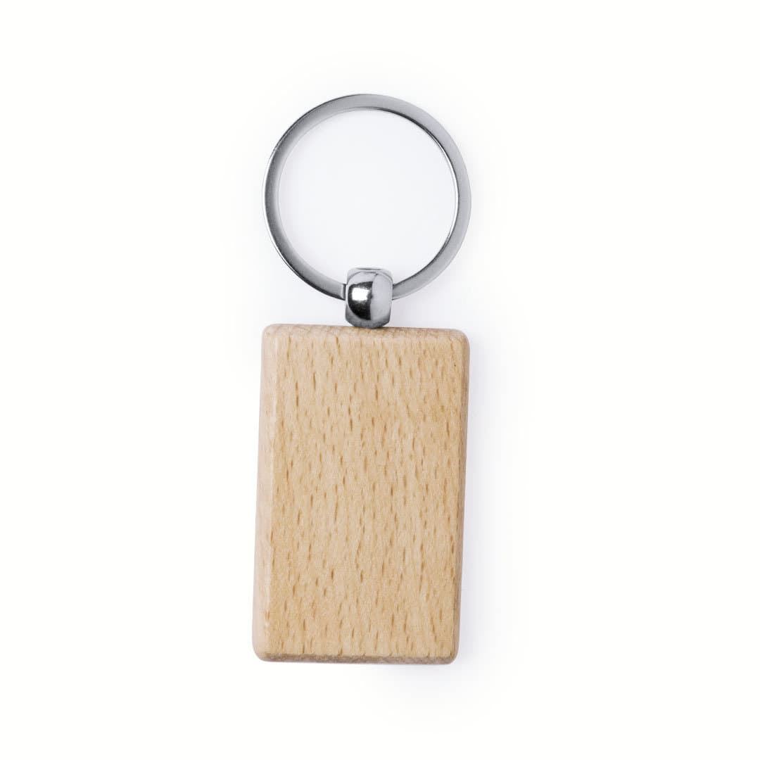 Llavero madera rectangular - Imagen 1